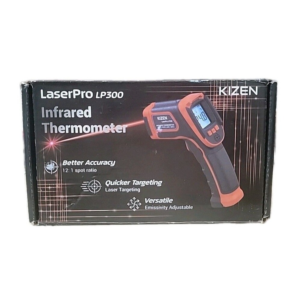 KIZEN Infrared Thermometer LaserPro LP300 Handheld Temperature Gun Orange
